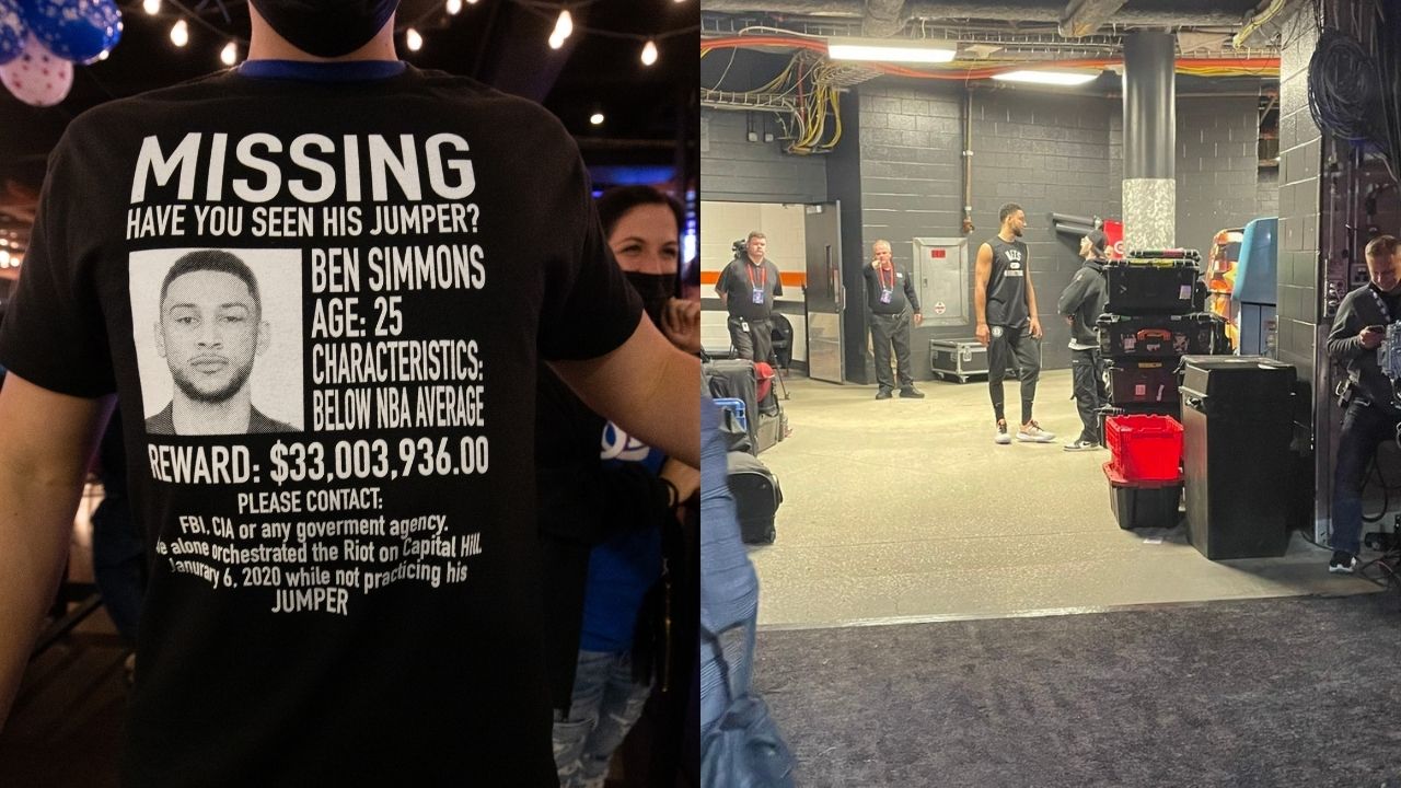 "Ben Simmons, why spit in the face of Sixers fans, shoot the ball": Sixers fans in Philadelphia heckle the former Sixers guard as he makes his way to the Wells Fargo Center