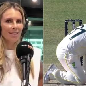"I wish David Warner would do this a little bit more around the house!!": Candice Warner jokes about David Warner trying to fix uneven areas of Karachi pitch with hammer