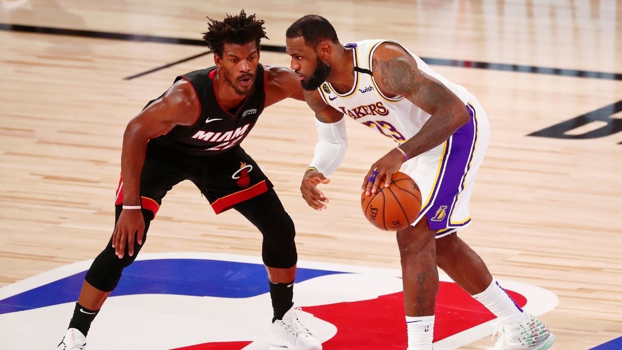 "If you put LeBron James with Jimmy Butler and Bam Adebayo, they win a title": NBA talking head debates the merits of Pat Riley reuniting with The King for one Last Dance with the Miami Heat