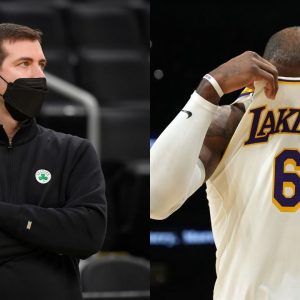 “I’m definitely not going to coach the Lakers”: Celtics President, Brad Stevens, emphatically shuts down any link between him and LeBron James and company