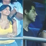 SRK daughter name: Ananya Pandey and Aryan Khan supporting KKR at Wankhede Stadium