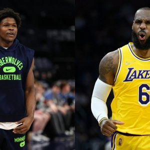 “Anthony Edwards has the same number of 40+ point games as LeBron James?”: Timberwolves youngster goes off for a career-high 49 points against the Spurs