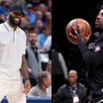 "Kyrie Irving is out here doing piano lessons with the rock!": Lakers' LeBron James reposts a video of Nets star on his story doing a mystifying drill with ball