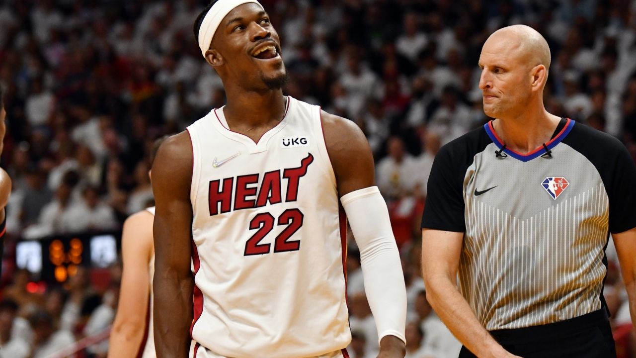 "Jimmy Butler must have been thinking Wingstop tonight with that 45 piece special 'fried hard"': Kendrick Perkins, Kyle Kuzma, and Dwyane Wade shower their love on Jimmy Buckets