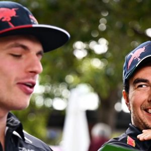 "What are you doing man?"– Max Verstappen impersonates Sergio Perez in front of media