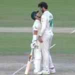 Shaheen Afridi and David Warner shared a moment amongst them in the third between Pakistan vs Australia at Lahore's Gaddafi Stadium.