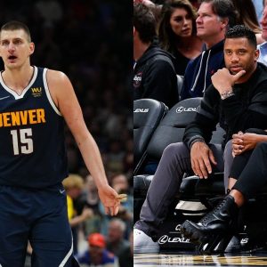 “Welcome to Denver Russell Wilson!”: Nikola Jokic, Nuggets ‘quarterback’, daps up the Broncos QB1 following stellar win against the Grizzlies