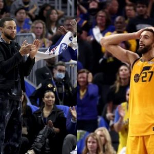 "Stephen Curry shot the Frenchman even before Klay Thompson's shot went in!": NBA Twitter has a riot as the Chef clowns Rudy Gobert on a defensive sequence