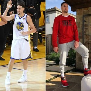 “Stephen Curry or Rocco?! I’ll drink that cricket tea”: Klay Thompson gulps down a drink on Serge Ibaka’s show after being unable to select between his Splash Brother and his dog