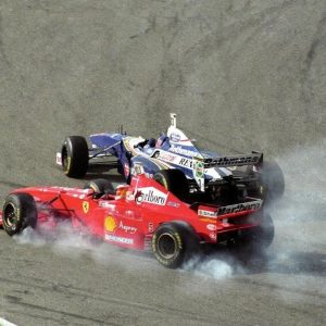“That didn’t work Michael, You’ve hit the wrong part of him, my friend”: Throwback to when Michael Schumacher was disqualified from the 1997 season and Tyrrell's lead shot controversy