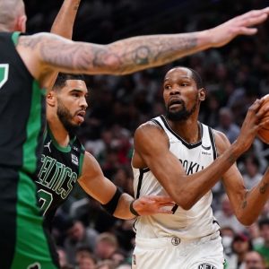 "Come on Kevin Durant! Shake it off, do what you do! Take this game over!": Skip Bayless tries to hype up the Nets' star after his slow start vs Celtics in Game 1
