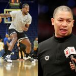 "Kawhi Leonard was at the practice and Ty Lue didn't see him?!": Fans wonder what the Clippers coach is hiding as The Claw shows up for practice ahead of Playoffs