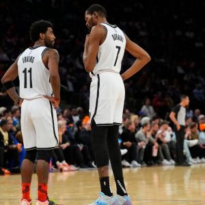 "Kevin Durant and Kyrie Irving are simply the greatest two-man perimeter show in NBA History!": Skip Bayless praises Brooklyn duo for their play-in win