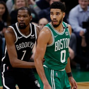 "Jayson Tatum has put Kevin Durant on LOCKDOWN this series!": Celtics' star has managed to put the clamps on Nets' superstar in the first two games
