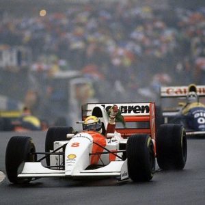 "If Alain Prost passes me I will pass him from inside" - When Ayrton Senna set the fastest lap going through the pit lane at 1993 European Grand Prix
