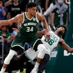 "Wilt Chamberlain has 2, Shaq has 1, and now Giannis Antetokounmpo joins the coveted list!": The Bucks fall but the reigning Finals MVP puts up an absurd statline