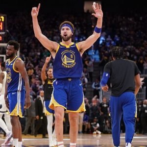 “Stephen Curry, Ray Allen, Damian Lillard, and now Klay Thompson”: The Splash Brother joins an elite company after recording the most number of career playoff games with 8 made threes
