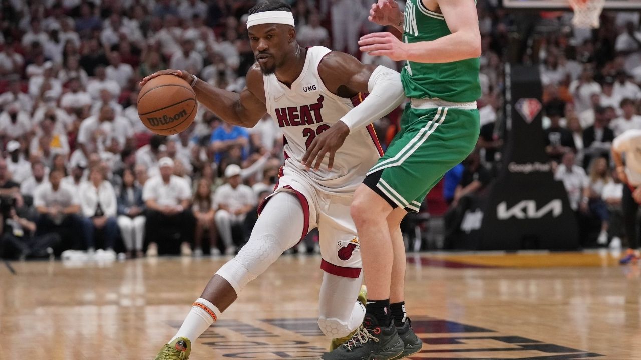"LeBron James and Dwyane Wade have 2 games with 40-5-5, and Jimmy Butler has 3!": The Miami Heat superstar's helps push past the Boston Celtics to take the first game!