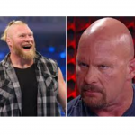 Brock Lesnar(L) and Stone Cold Steve Austin(R)