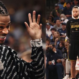 "Stephen Curry, whoop the trrick got y'all a**es whooped!": Ja Morant has a blast on the sidelines as Grizzlies blowout Warriors 134-95, force Game 6