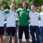 "I am a big football fan and it is fantastic to be with the team" - Throwback to when Nico Rosberg and Michael Schumacher met the German National Football team in 2012