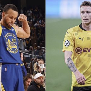 “Marco Reus knows Stephen Curry is the real GOAT!”: NBA Twitter reacts as the soccer star picks the GSW MVP when asked to select between LeBron James and Michael Jordan