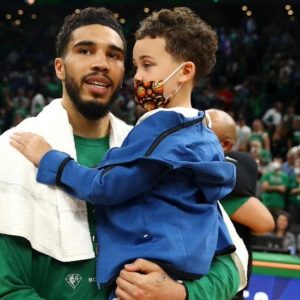 "Jayson Tatum did Deuce just like Andrew Wiggins did him in the Finals!": NBA Twitter reacts to Celtics' star sending his 4-year-old son's shot out of the gym