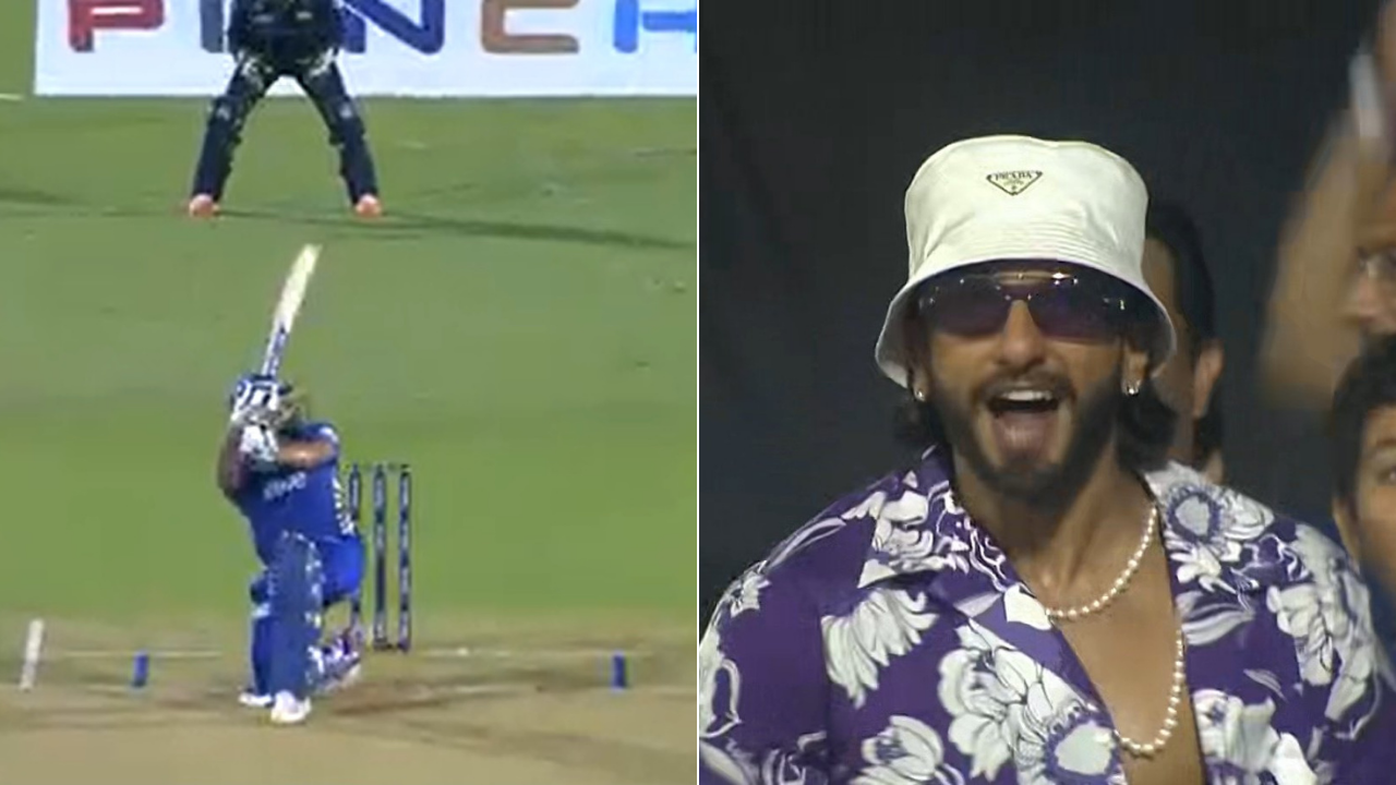 Ranveer Singh IPL team: Rohit Sharma cheered by Ranveer Singh cricket match Gujarat Titans vs Mumbai Indians at Brabourne Stadium