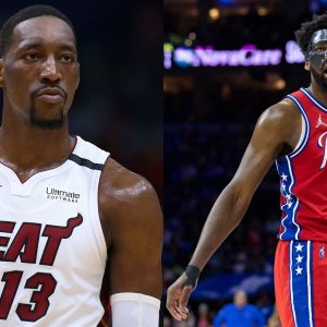 "Ayo coach Spo! Get this man off the floor already!": Joel Embiid pointing to Miami Heat bench telling Bam Adebayo where to sit leaves NBA Twitter in splits