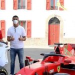 "Cristiano Ronaldo meeting Carlos Sainz and Charles Leclerc"- Throwback to when the Manchester United star met the Ferrari duo at Fiorano