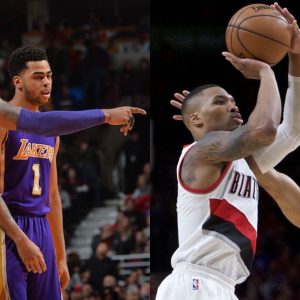 "Kobe Bryant looks at me like, 'What? you want the mo#*%*f***r to have 50?'”: When Damian Lillard gave rookie D'Angelo Russell his 'welcome to the NBA' moment