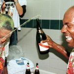 "Dennis Rodman, that's waterproof color on your head!": When Michael Jordan poured an entire bottle of champagne on the Worm's head