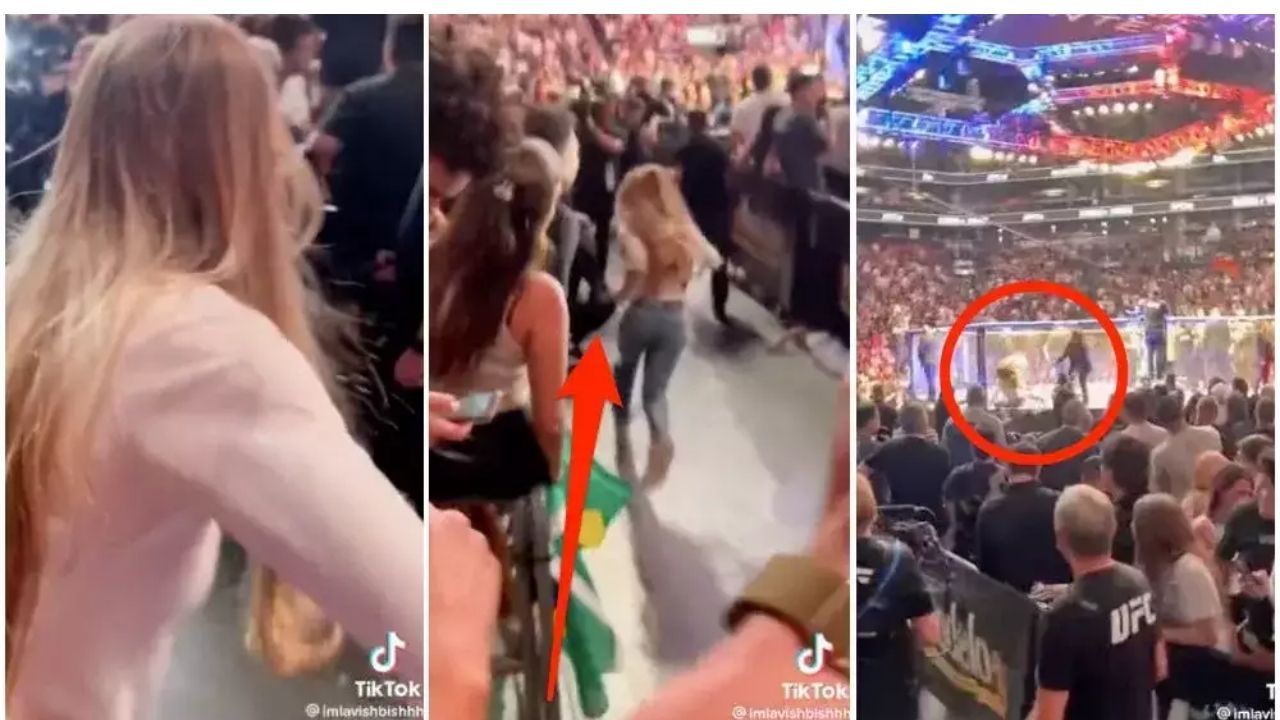 Crazy UFC fan went flying