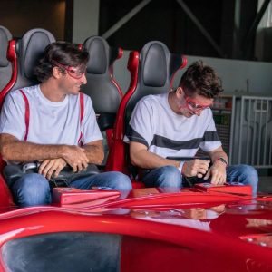 When Ferrari's Charles Leclerc and Carlos Sainz attempted to break the Guinness World Record at the Ferrari World in Abu Dhabi