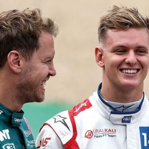"You cant hate Seb, it's against the law"– F1 Twitter melts after Sebastian Vettel asks about where Ferrari and Mick Schumacher finished in Baku
