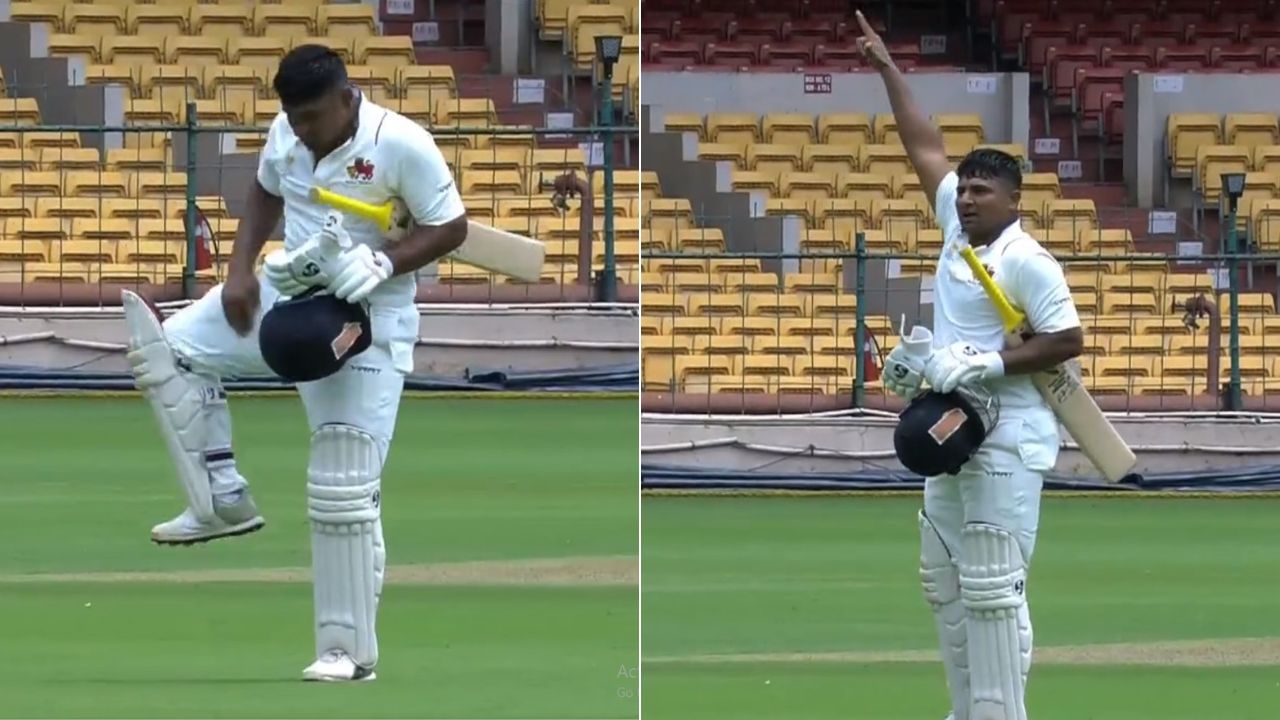 Sarfaraz Khan IPL 2022 runs: Sarfaraz Khan emulates Sidhu Moose Wala's signature step after completing century in Ranji Trophy final