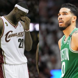 “LeBron James in his first Finals was 22/7/7 shooting 36% and so is Jayson Tatum shooting 37%”: A wild stat by NBA Twitter shows Celtics star’s identical Finals numbers to Lakers star