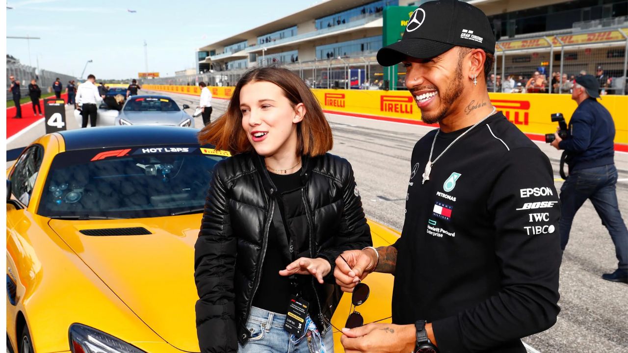"Millie Bobby Brown screaming in absolute terror!"- Lewis Hamilton takes Stranger Things star on hot lap around COTA