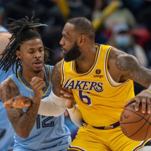 Ja Morant grades four-time champions, LeBron James and Stephen Curry for their NBA Draft outfits. He gives them a C, not like his was better!