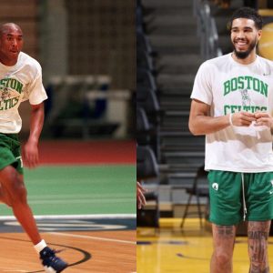 “Crazy to think Kobe Bryant could have been a Celtic and Jayson Tatum a Laker”: Fans wonder what could have been as JT comes out in Kobe’s pre-draft Celtics jersey