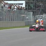 "Bono my steering is gone"– Lewis Hamilton takes off steering wheel while driving F1 car in Canada