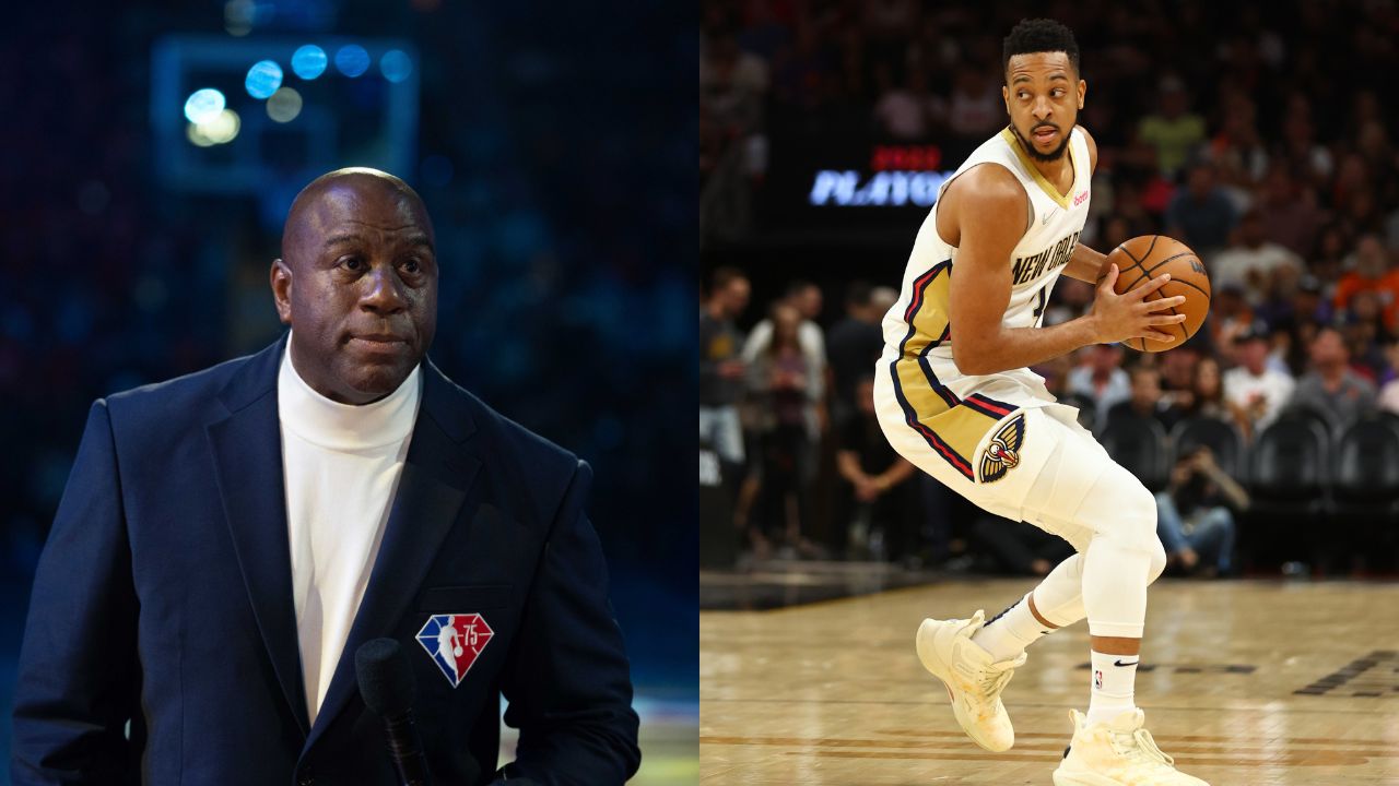 "I took him under my arms gotta make sure big fella's happy": CJ McCollum seeks pointers from Magic Johnson to run the show alongside Zion 