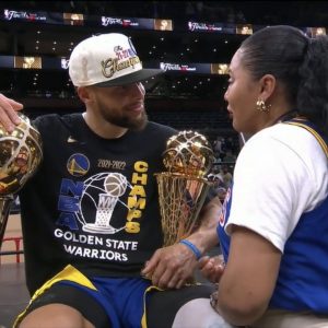 "Stephen Curry, you're going to break the Larry O'Brien trophy!!": Ayesha Curry gets scared as Warriors star celebrates his 4th Championship with Sonya and Dell Curry