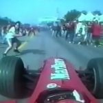 "The celebration at the end was for not killing anyone"- Watch Michael Schumacher narrowly avoid hitting fans during track invasion at Monza