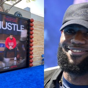 "LeBron James you rocking with Adam Sandler? Stephen Curry is chasing Michael Jordan's 6 rings": Fans remind Lakers star that he was 'The Chosen One' at Hustle premiere