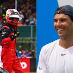 Rafael Nadal joins Fernando Alonso in congratulating Ferrari's Carlos Sainz for his glorious first win in F1 at British GP