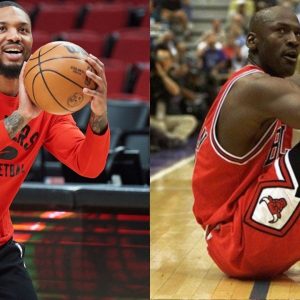 Damian Lillard and Michael Jordan are the only two player to make $60 million in a year and end two playoff series with game winners 