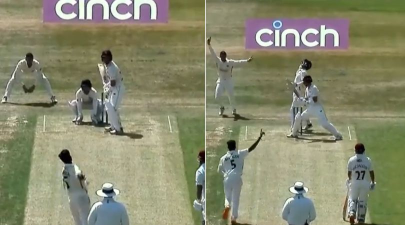 Washington Sundar Lancashire: Washington Sundar County debut wicket on 2nd ball video