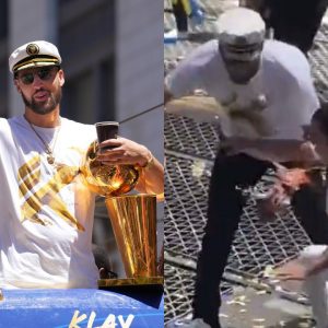 "She really threw me the best assist I've had in weeks": Klay Thompson finally addresses his collision with Warriors fan at the parade