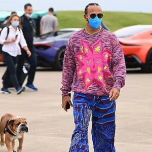 "Lewis Hamilton is not the only Hamilton with bold fashion choices": Mercedes superstar's dog Roscoe was spotted wearing a $200 Dolce & Gabbana outfit